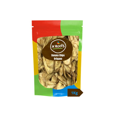 Banana Chips Salgada com Orégano Xroots Premium a Granel - Xroots